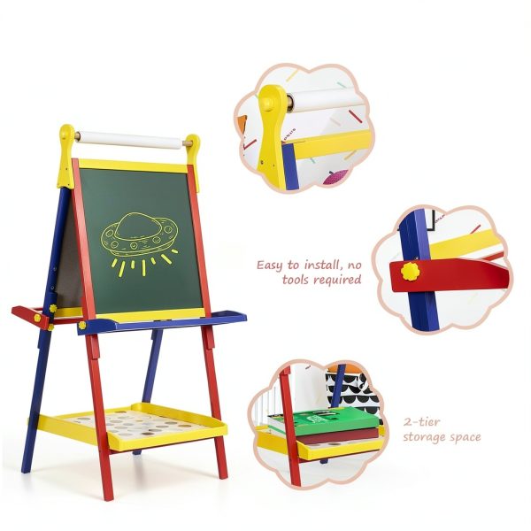 Kids Chalkboard USBJ Portable Magnetic Board-2