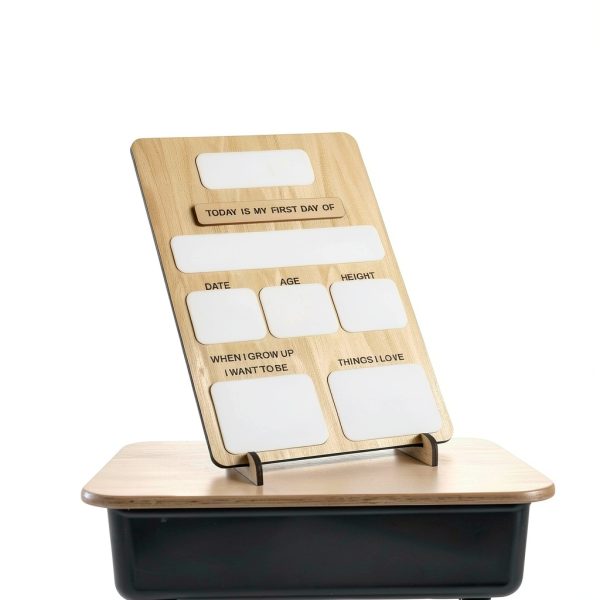 DiveDream Kids Chalkboard Wooden Dry Erase Board-2