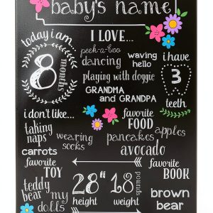 Chalkboard Photo Prop Kate Milo Wooden Baby-0