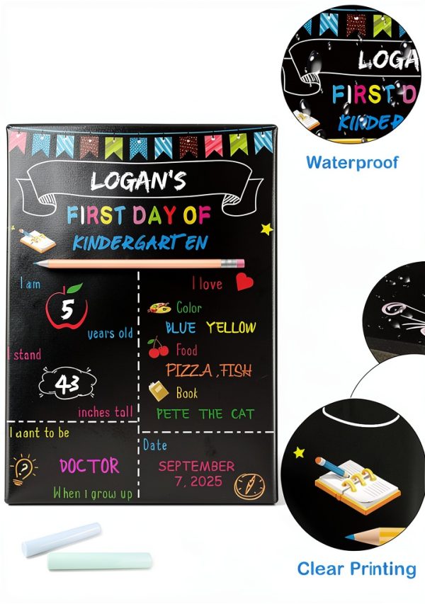 First Day School Chalkboard Yunfan Wood Board-2