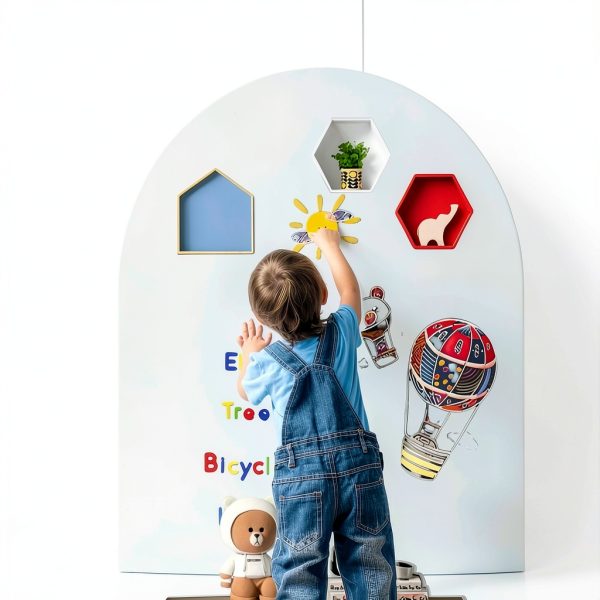 JKCWOTS Kids Chalkboard for Learning and Creativity-2