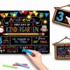 First Day School Board Smilelife Wooden Chalkboard-2