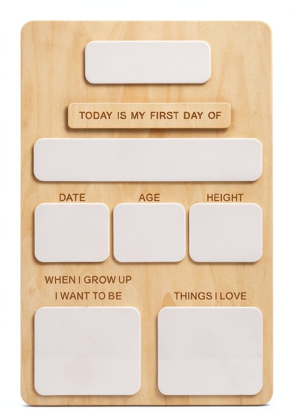 DiveDream Kids Chalkboard Wooden Dry Erase Board-0