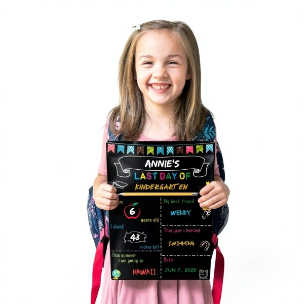 First Day School Chalkboard Yunfan Wood Board-6