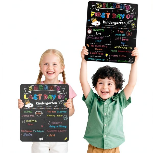 First Day School Chalkboard Libemskix Double‑Sided Board-1