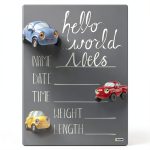 Cohas Newborn Baby Chalkboard Sign Unisex Engineered Wood-0