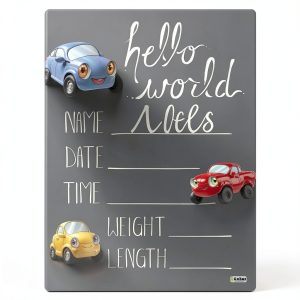 Cohas Newborn Baby Chalkboard Sign Unisex Engineered Wood-0