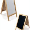 PRETYZOOM Kids Wooden Chalkboard Easel Board-2