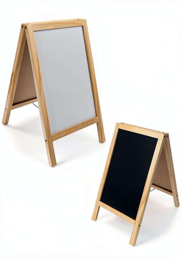 PRETYZOOM Kids Wooden Chalkboard Easel Board-2