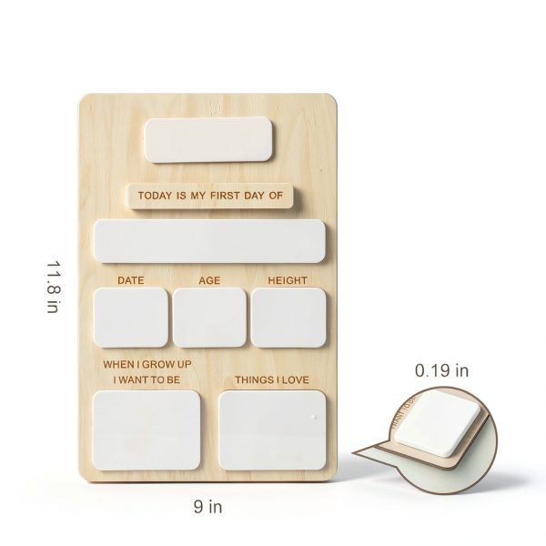 DiveDream Kids Chalkboard Wooden Dry Erase Board-1