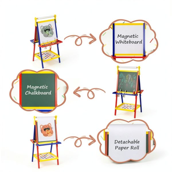 Kids Chalkboard USBJ Portable Magnetic Board-5