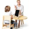PRETYZOOM Kids Wooden Chalkboard Easel Board-4