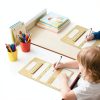 DiveDream Kids Chalkboard Wooden Dry Erase Board-4