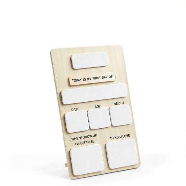 DiveDream Kids Chalkboard Wooden Dry Erase Board-3