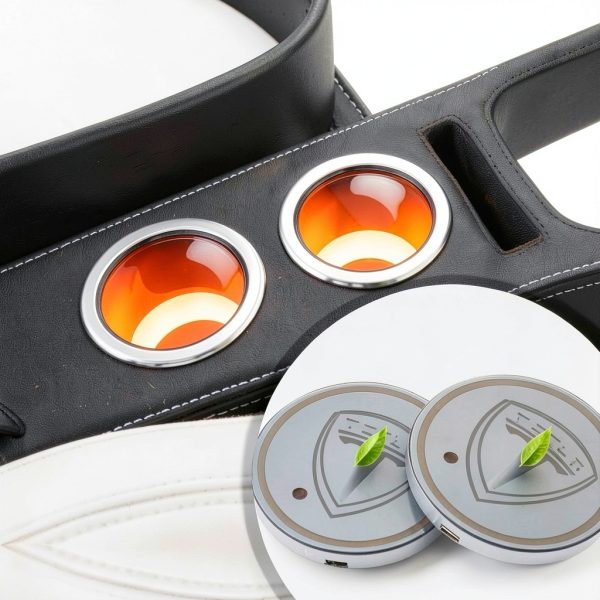 CoolKo LED Car Cup Holder Round ABS Glass-4