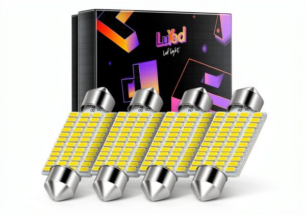 LED Car Interior Light LUYED 4pcs Xenon White-0