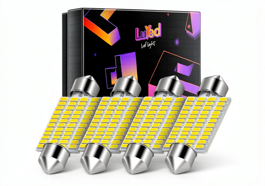 LUYED LED interior bulbs installed in a car dome light