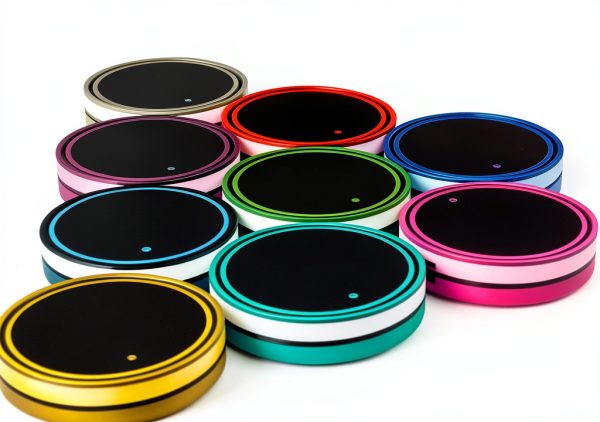 CoolKo LED Car Cup Holder Round ABS Glass-6