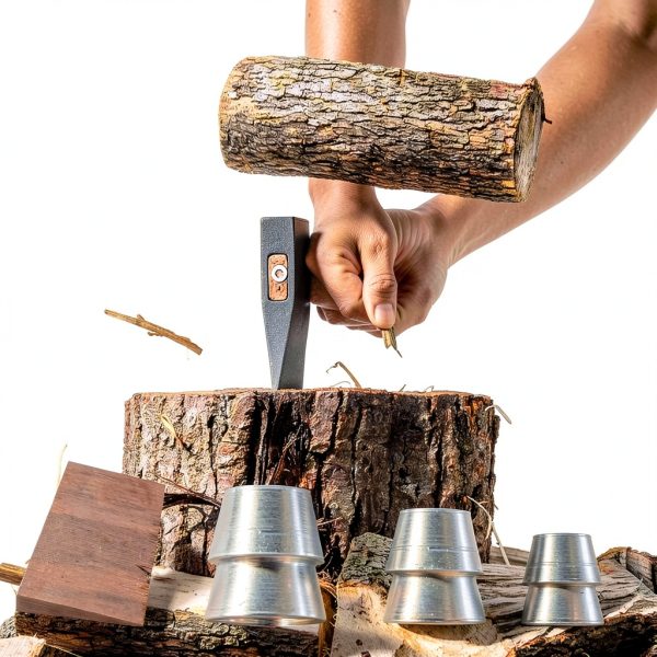 Safety Round Handle Wedges XQSL Axe Wedge Kit 20pcs Wood Metal Set-5