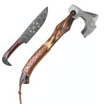 Viking Axe by Afhzam Hand-Forged Set with Leather Sheath – Ax-05-0