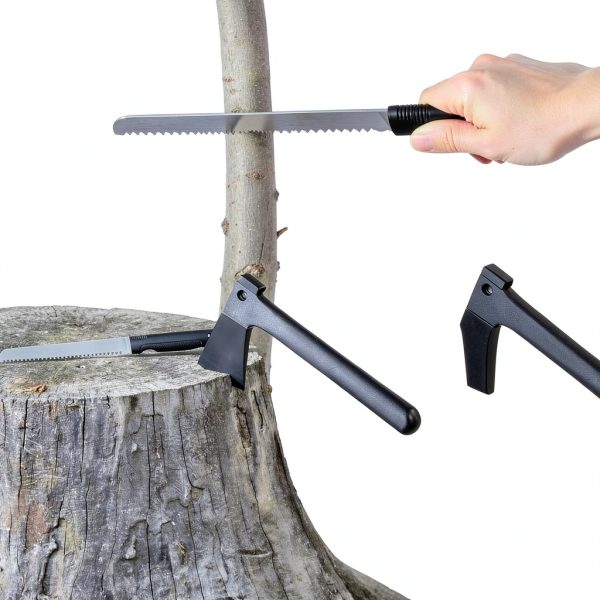 Camping Hand Axe by Wakeman Lightweight Hatchet with Serrated Saw-4