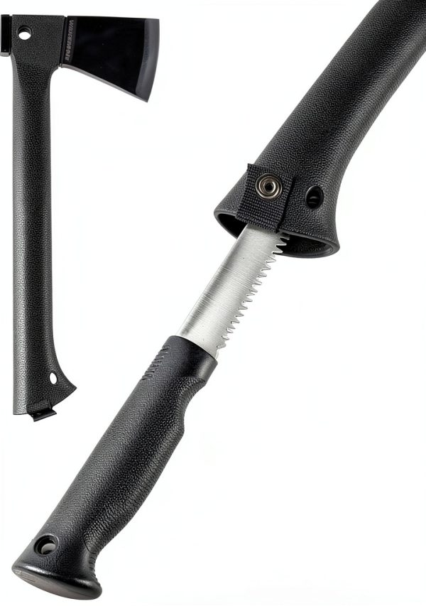 Camping Hand Axe by Wakeman Lightweight Hatchet with Serrated Saw-3