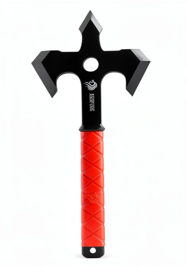 NedFoss Axe Throwing, 11.9" Full Tang Triple Edge Throwing Axe with Sheath TPE Rubber Handle, Axe Throwing Set 3, Axe for Throwing for Gifts-4