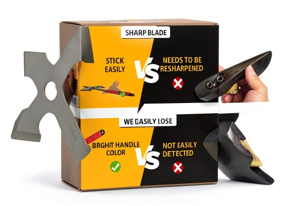 NedFoss Axe Throwing, 11.9" Full Tang Triple Edge Throwing Axe with Sheath TPE Rubber Handle, Axe Throwing Set 3, Axe for Throwing for Gifts-2