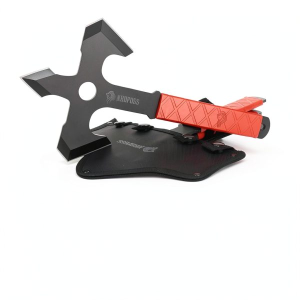 NedFoss Axe Throwing, 11.9" Full Tang Triple Edge Throwing Axe with Sheath TPE Rubber Handle, Axe Throwing Set 3, Axe for Throwing for Gifts-5