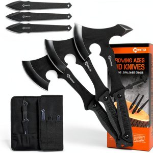 Throwing Axe Knife Set ANTARCTICA 11 inch Tomahawk and 8 inch Knife-0