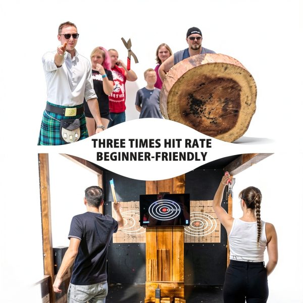 NedFoss Axe Throwing, 11.9" Full Tang Triple Edge Throwing Axe with Sheath TPE Rubber Handle, Axe Throwing Set 3, Axe for Throwing for Gifts-3